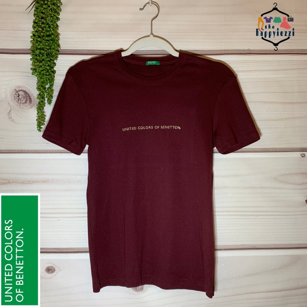 United Colors of Benetton Maroon Ladies T-Shirt